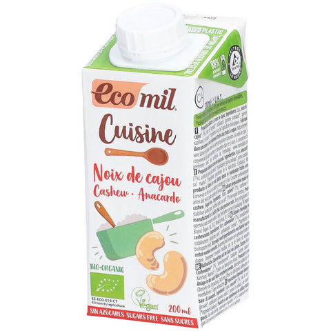 Ecomil Cuisine noix de cajou sans sucre bio (200 ml)