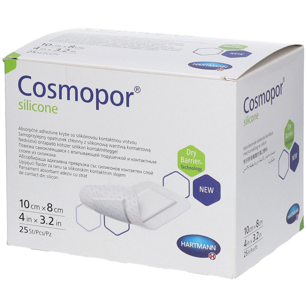 Hartmann Cosmopor® Silicone 10 x 8 cm 901102 — 25 pièces