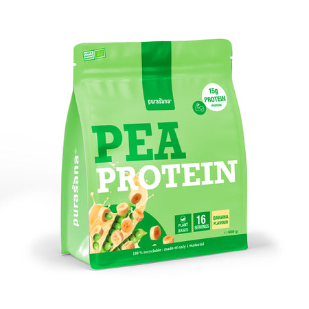 Purasana® Protéine de pois bio végétale à la banane (400 g)