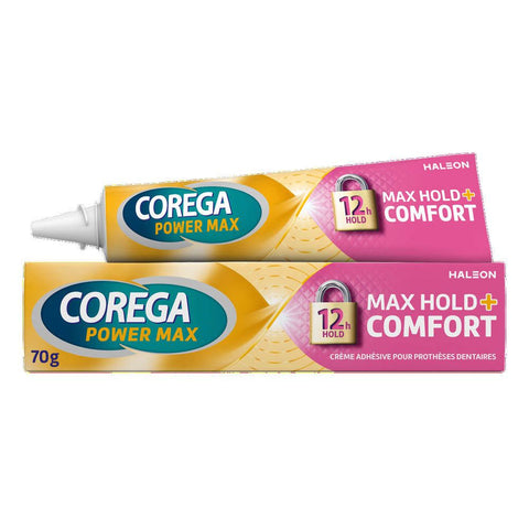 Corega Max Hold + Comfort crème adhésive pour prothèse dentaire (70 g)