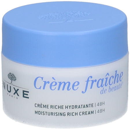 Nuxe Crème Fraîche de Beauté Crème Riche Hydratante 48h Peau Sèche (50 ml)