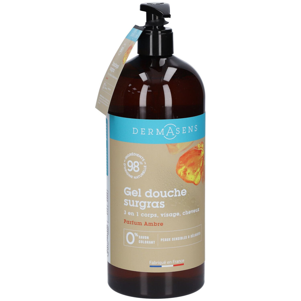 DERMASENS Gel douche surgras 3 en 1 Ambre 1L — 1 l