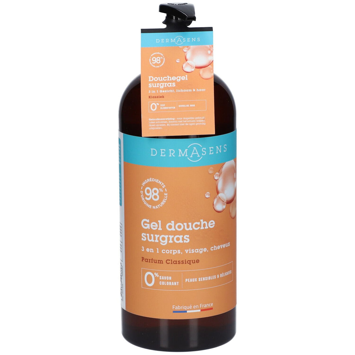 DERMASENS Gel douche surgras 3 en 1 Classique (1 L)