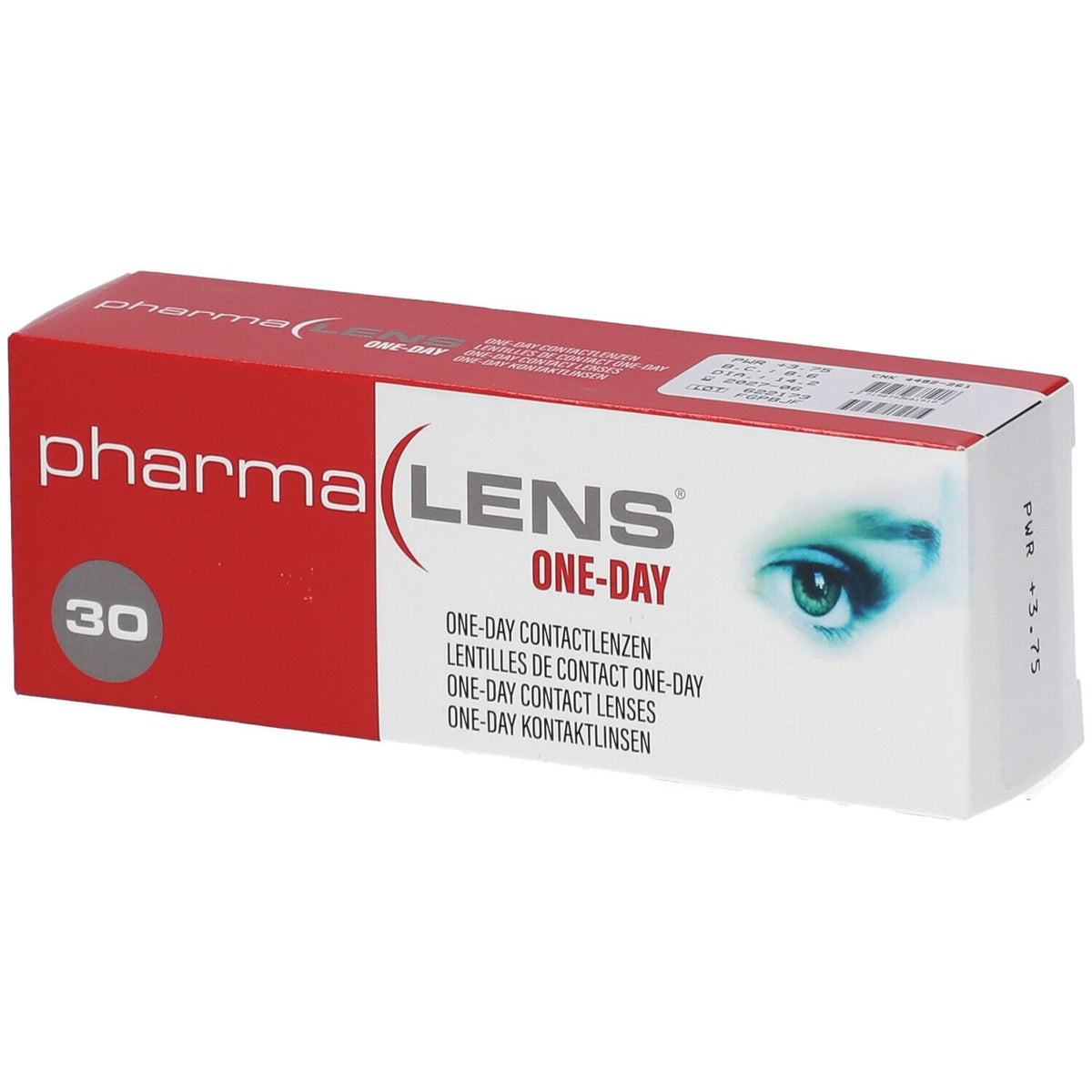 Pharmalens One-Day Lentilles +3,75 (30 pièces)