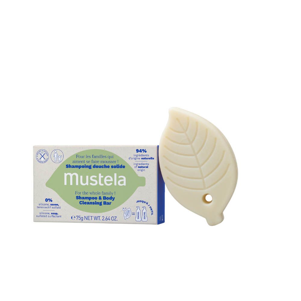 mustela® Shampoing Douche Solide Huile d'avocat BIO (75 g)