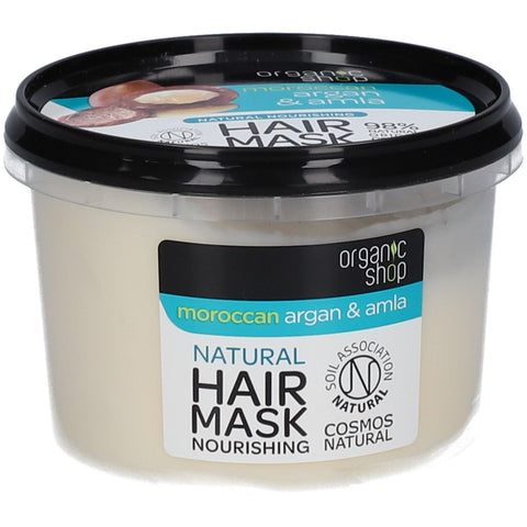Organic Shop Masque capillaire nourrissant naturel Argan & Amla (250 ml)