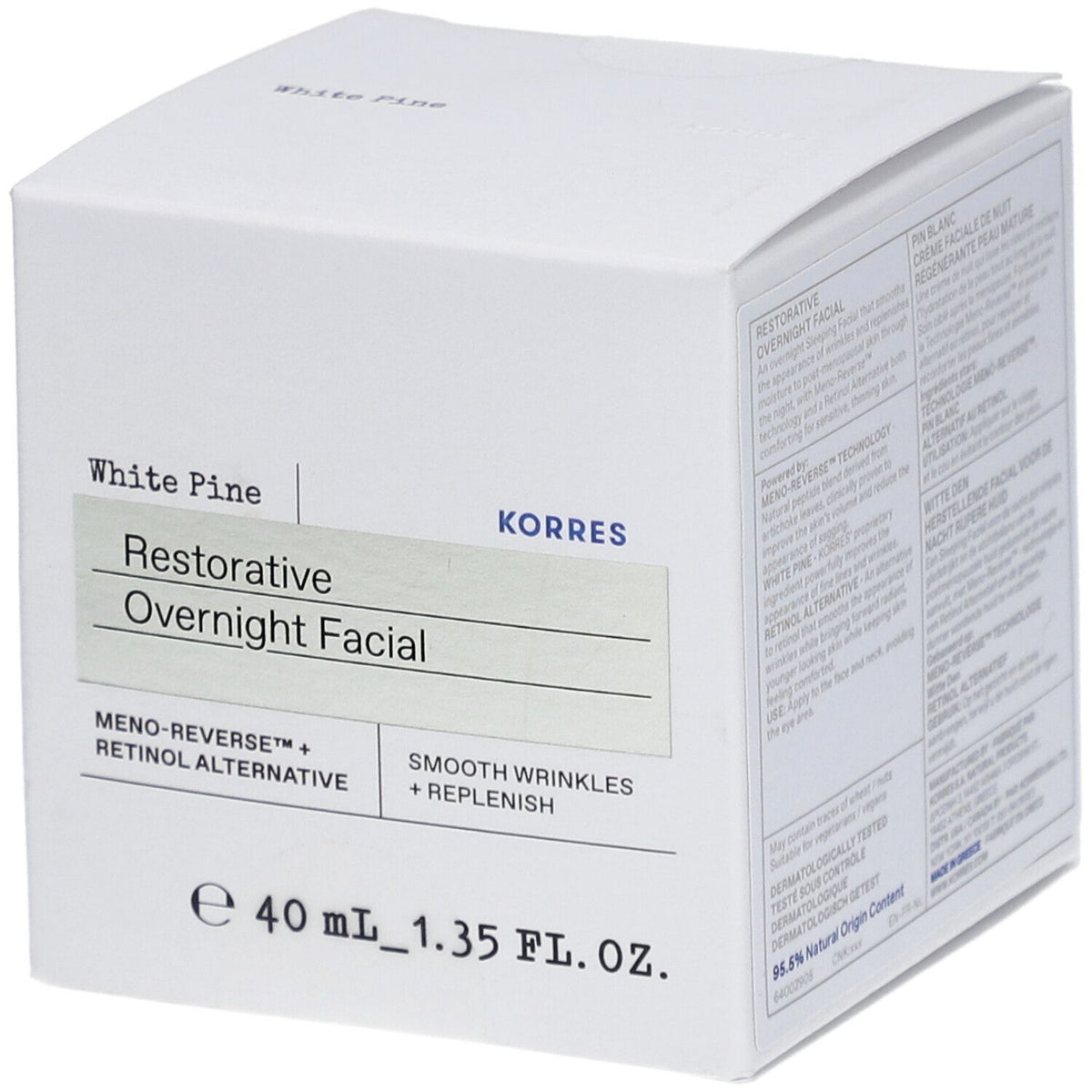 Korres Pin Blanc Crème Faciale de Nuit Régénérante (40 ml)