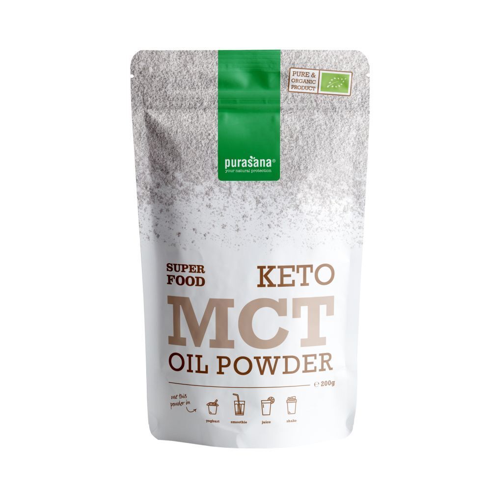 Purasana Keto poudre d'huile MCT bio (200 g)