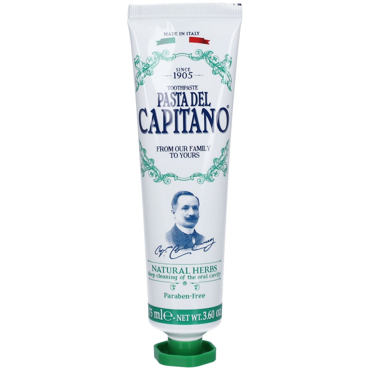 Pasta del Capitano pâte dentifrice naturelle à base de plantes (75 ml)