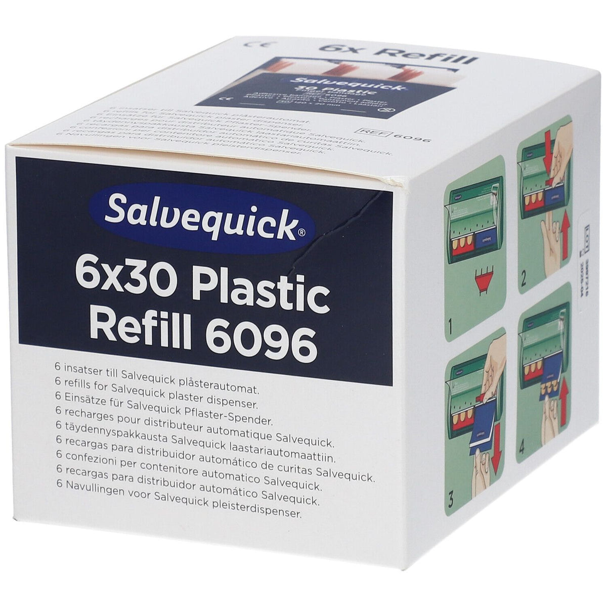 Holthaus Medical Salvequick® recharge pour pansements de doigt en plastique (6x30 pièces)