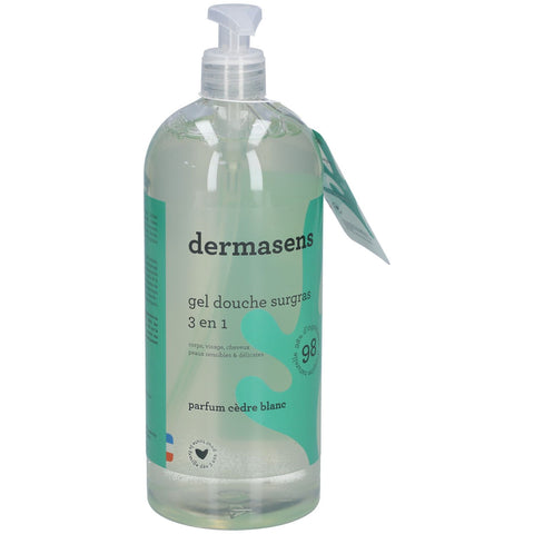 Dermasens Gel Douche Surgras 3 en 1 Parfum Cèdre blanc (1 l)