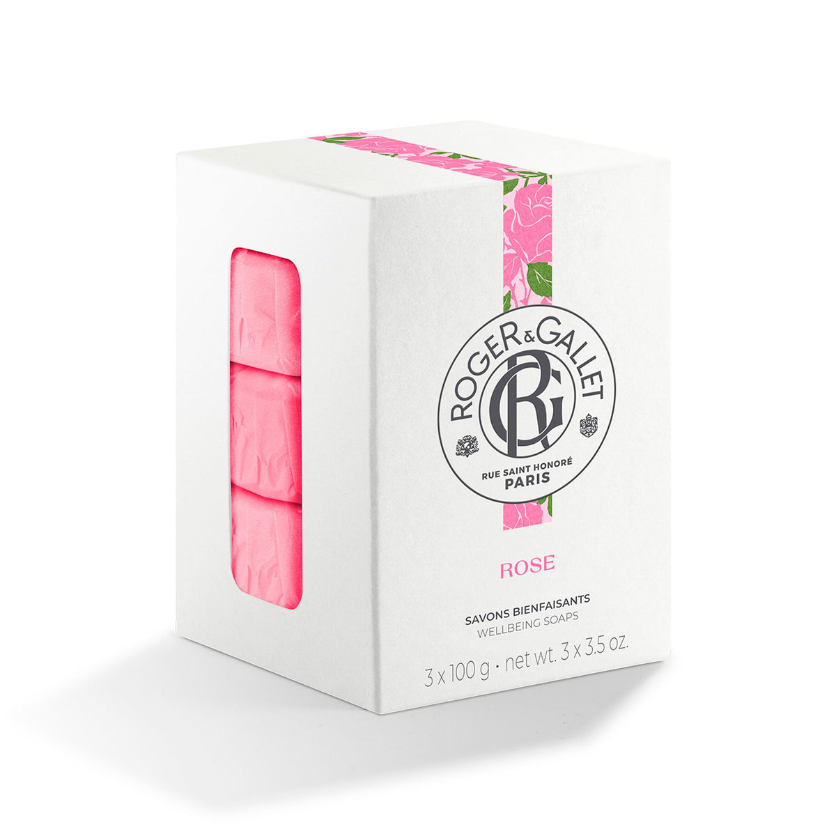 Roger & Gallet Savon Bienfaisant ROSE — 3x100 g
