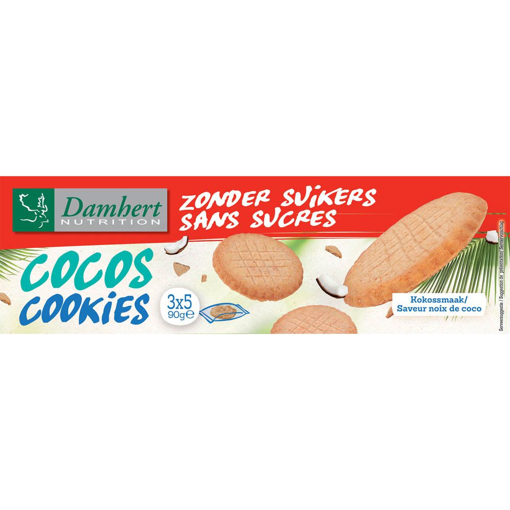 Damhert Cookies coco sans sucre (90 g)