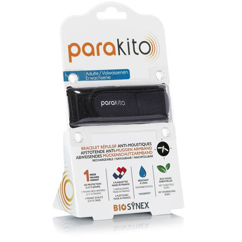 ParaKito Bracelet anti-moustique adultes noir (1 pièce)