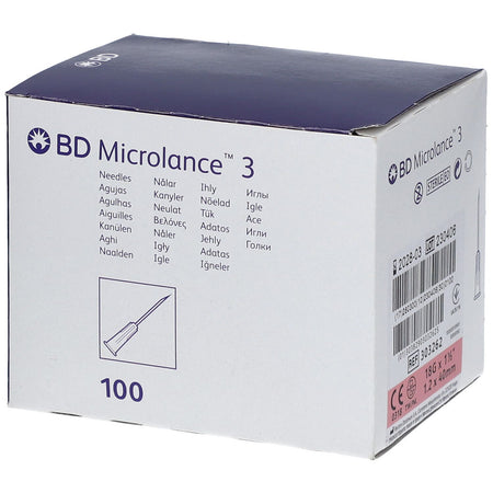 BD Microlance™3 aiguilles 18G x 1 1/2 (1,2 x 40 mm) (100 pièces)