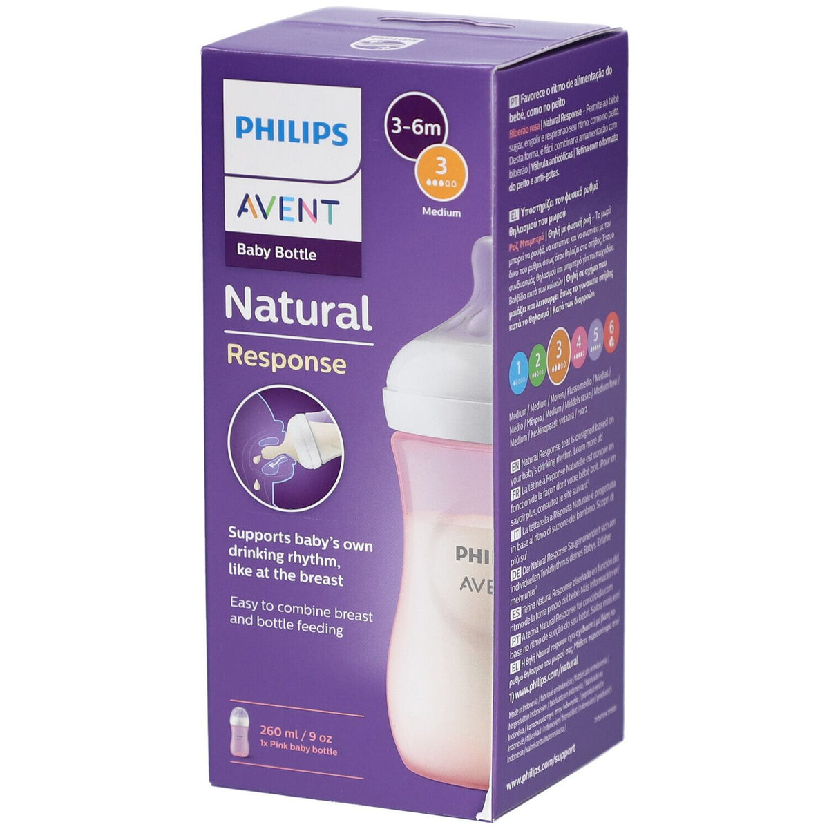 Philips Avent Natural Response biberon rose SCY903/11