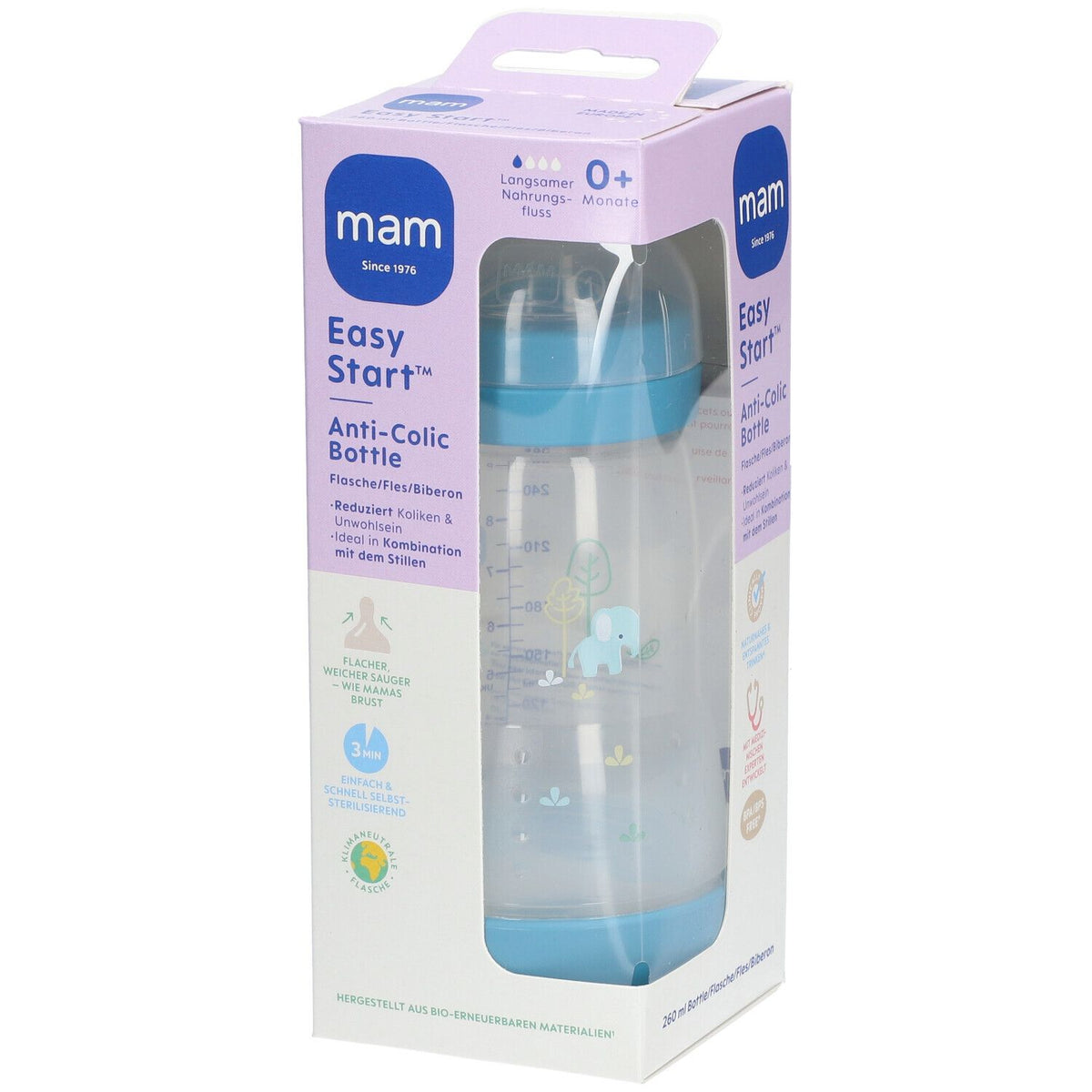 MAM Easy Start™ biberon anti-coliques bleu (260 ml)