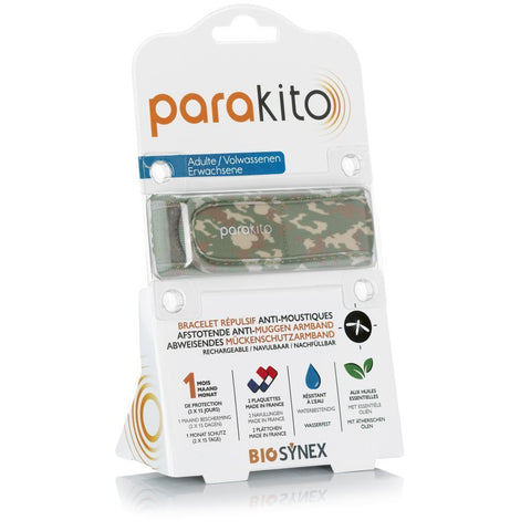 Parakito Bracelet anti-moustique rechargeable adultes Graphic Camouflage (1 pièce)