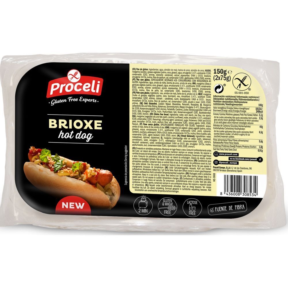 PROCELI Brioxe Hot Dog (2x75 g)