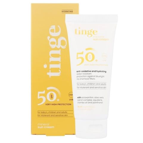 Tinge Crème Solaire Minérale SPF50+ très haute protection (100 ml)