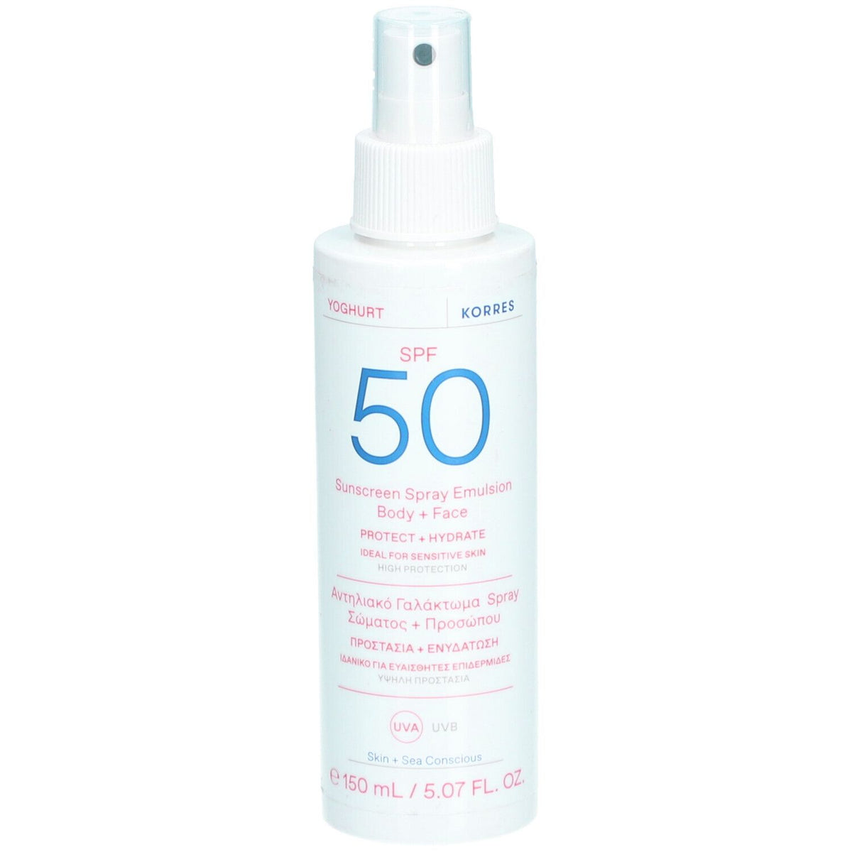 KORRES Yoghurt émulsion spray solaire pour visage et corps SPF30 (150 ml)