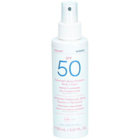 KORRES Yoghurt émulsion spray solaire pour visage et corps SPF30 (150 ml)