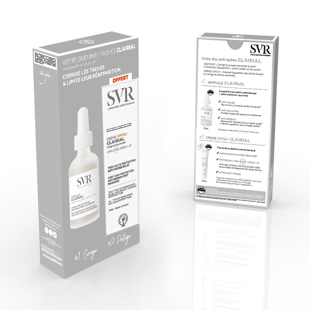 SVR Clairial Ampoule + Clairial Crème SPF50+ Offert