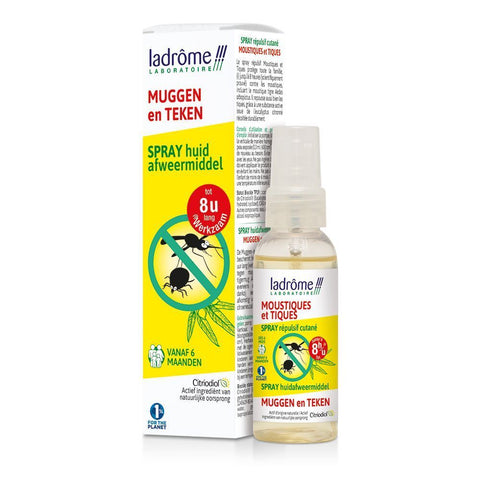 Ladrôme Moustiques et Tiques Spray Répulsif Cutané (50 ml)
