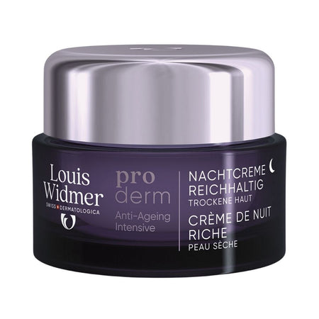 Louis Widmer Proderm Anti-Ageing Intensive Crème de Nuit Texture Riche Légèrement Parfumée — 50 ml