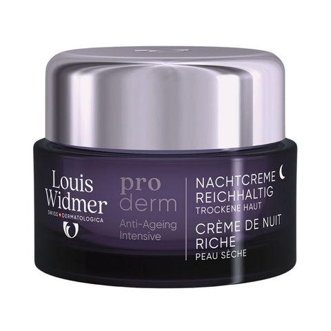 Louis Widmer Proderm Anti-Ageing Intensive Crème de Nuit Texture Riche Légèrement Parfumée — 50 ml