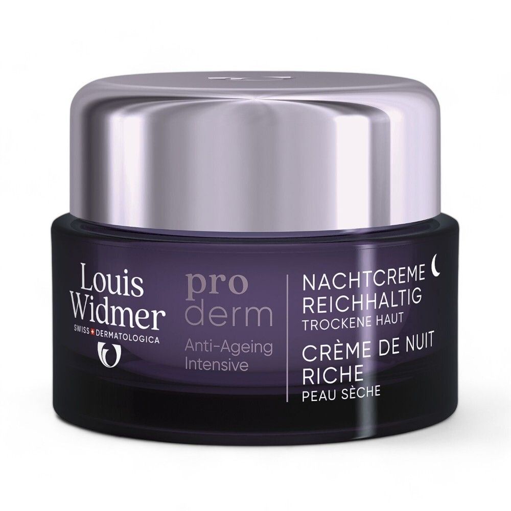 Louis Widmer Proderm Anti-Ageing Intensive Crème de Nuit Texture Riche Sans Parfum — 50 ml