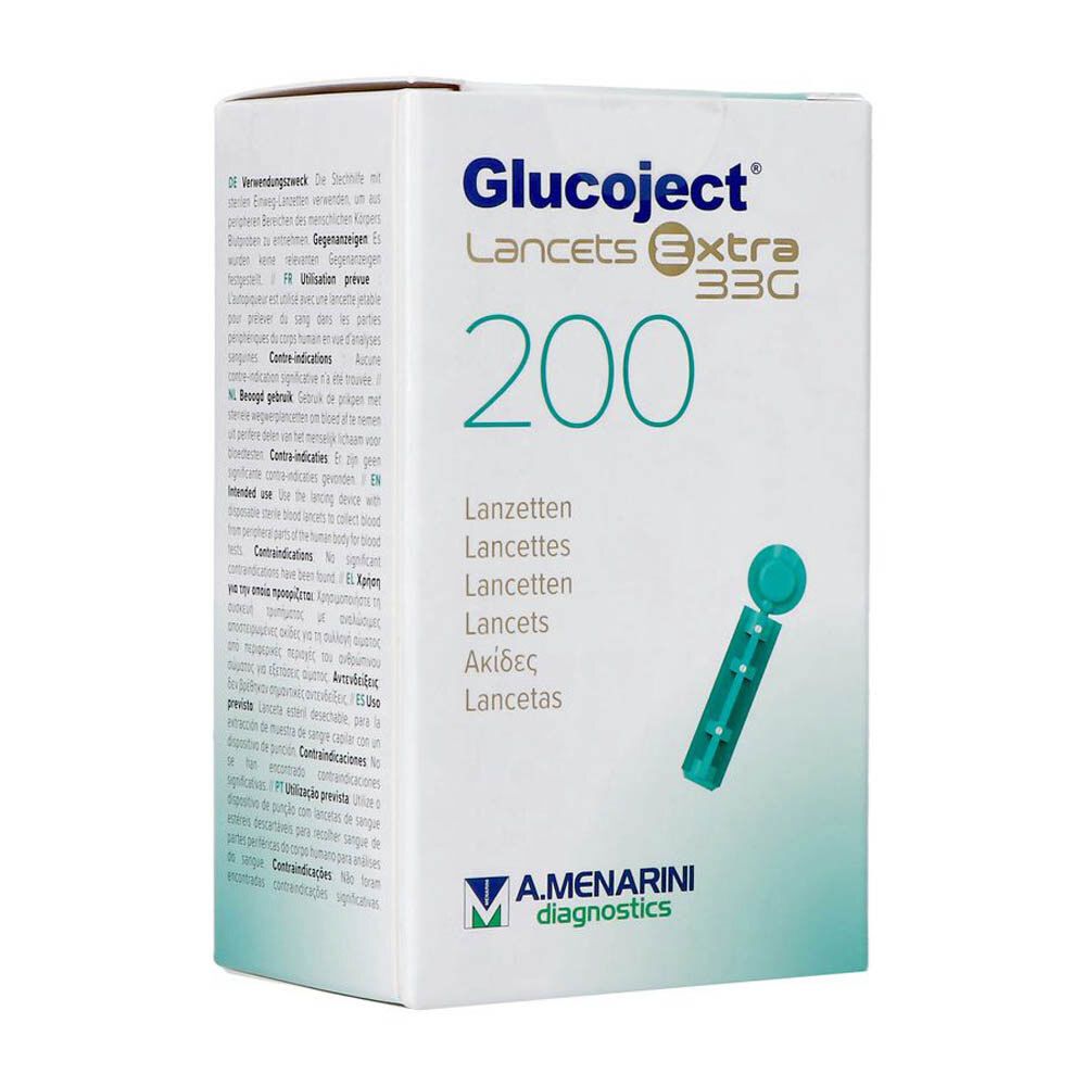 A.Menarini Glucoject® lancettes Extra 33 G