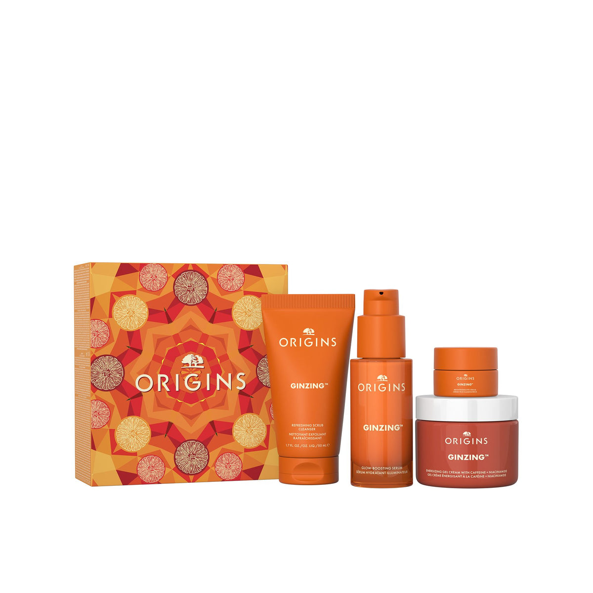 Origins Coffret Cadeau Ginzing™ Essentiels Illuminateurs (30+50+5+50 ml)