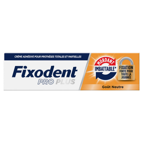 Fixodent Proplus Mordant imbattable - Crème adhésive pour prothèses totales et partielles — 40 g