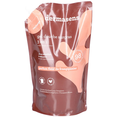 Dermasens Gel Douche Surgras Écorecharge Fleur de Frangipanier (900 ml)