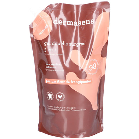 Dermasens Gel Douche Surgras Écorecharge Fleur de Frangipanier (900 ml)