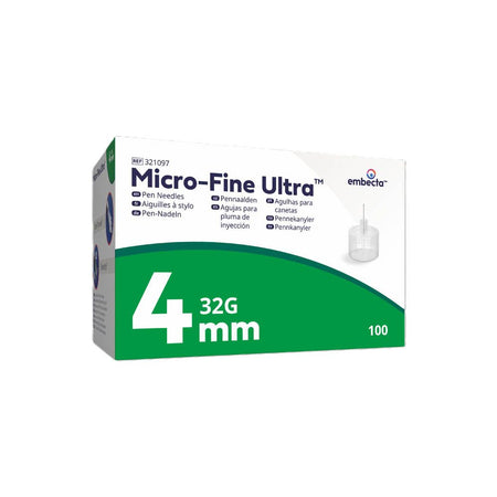 Embecta™ Micro-Fine™ Aiguilles à stylo 4 mm 32G Ref 321097 (100 pièces)