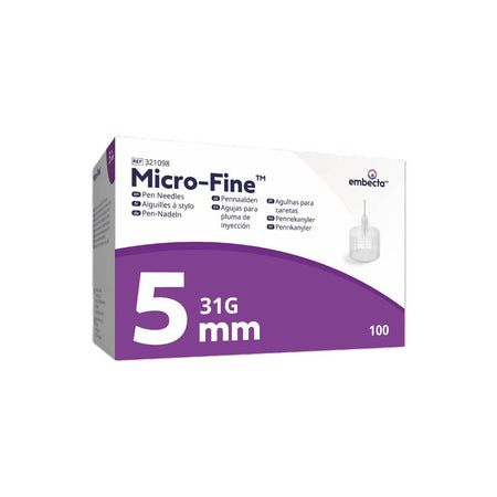 Embecta™ Micro-Fine™ Aiguilles à stylo 5 mm 31G Ref 321098