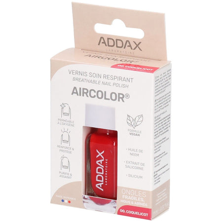 ADDAX Aircolor Vernis à Ongles Respirant Poppy (11 ml)