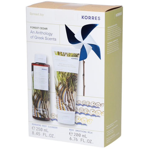 Korres Forest Cedar Shower Gel + Smoothing Body Milk (250+200 ml)
