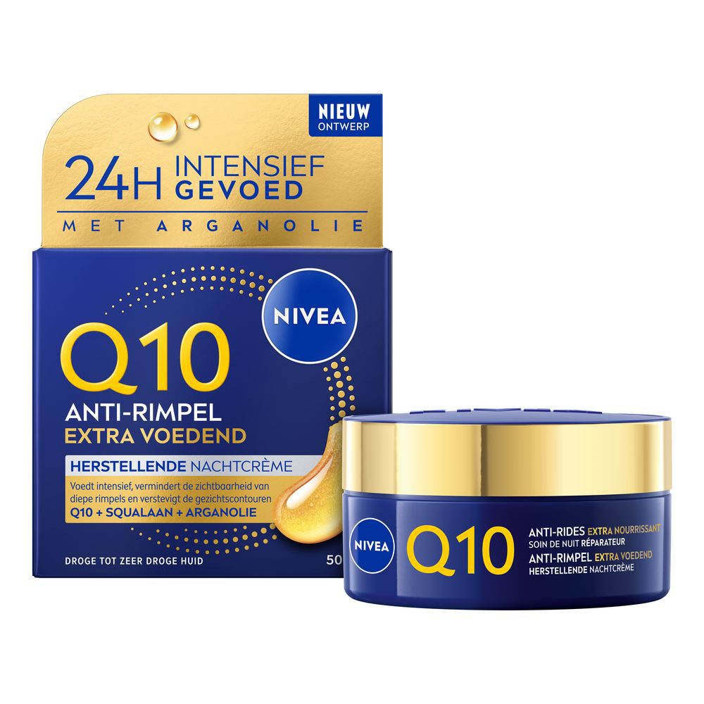 NIVEA Q10 Crème de Nuit Anti-Rides + Ultra-nourrissante — 50 ml