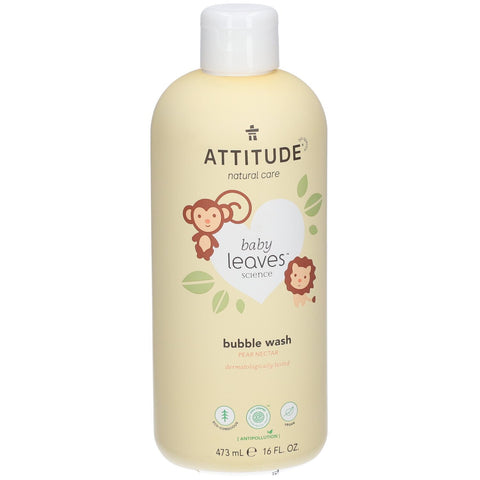 Attitude Baby Leaves Bain Moussant au Nectar de Poire (473 ml)