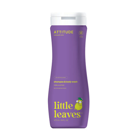 ATTITUDE® baby leaves Shampooing 2 en 1 Vanille et poire (473 ml)