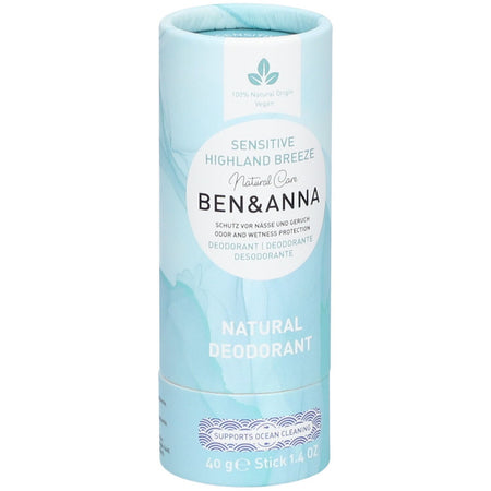 BEN & ANNA Sensitive Highland Breeze déodorant naturel en tube papier (40 g)