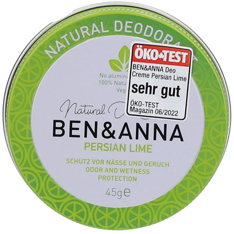 Ben & Anna Déodorant crème Persian Lime (45 g)