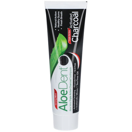 AloeDent® Dentifrice triple action au charbon actif et à l'aloe vera (100 ml)