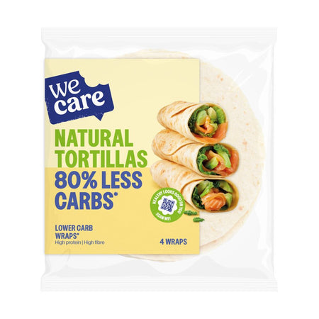We Care Lower Carb Natural Tortillas (4x40 g)