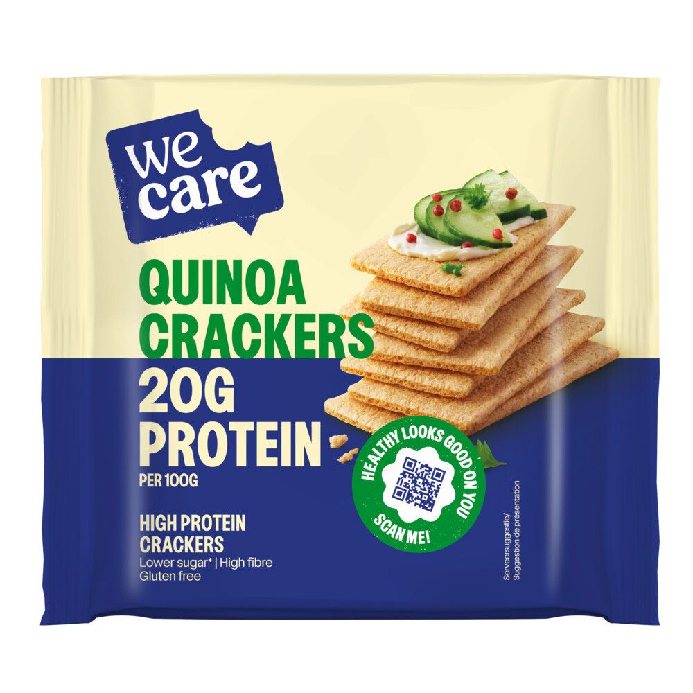 We Care Crackers quinoa riches en protéines sans gluten (100 g)