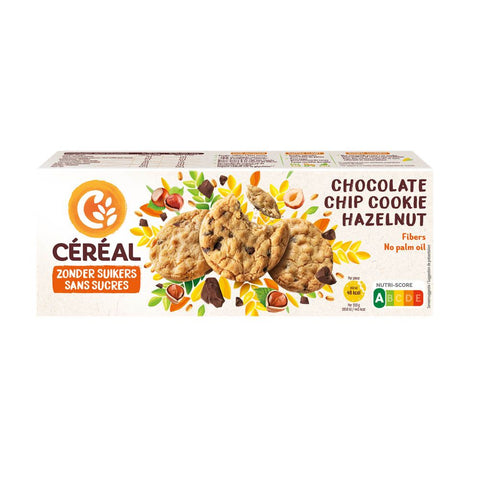 Céréal cookie aux pépites de chocolat et noisette (4 x 32,5 g)