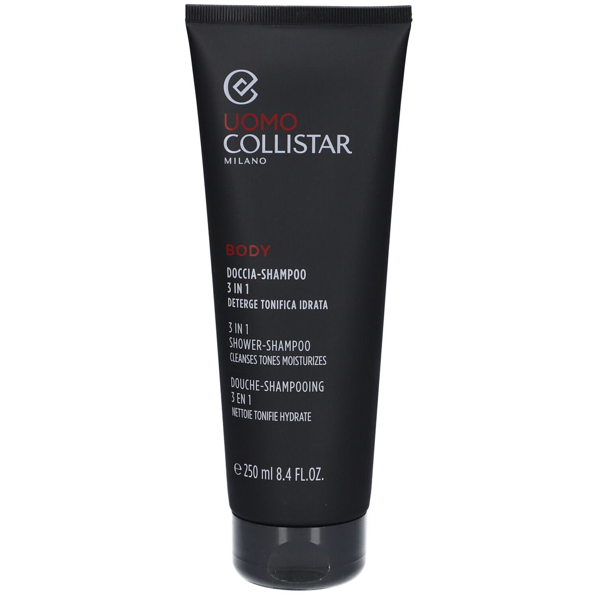Collistar® Uomo Body gel douche & shampooing 3-en-1 à l'eau de bergamote (250 ml)
